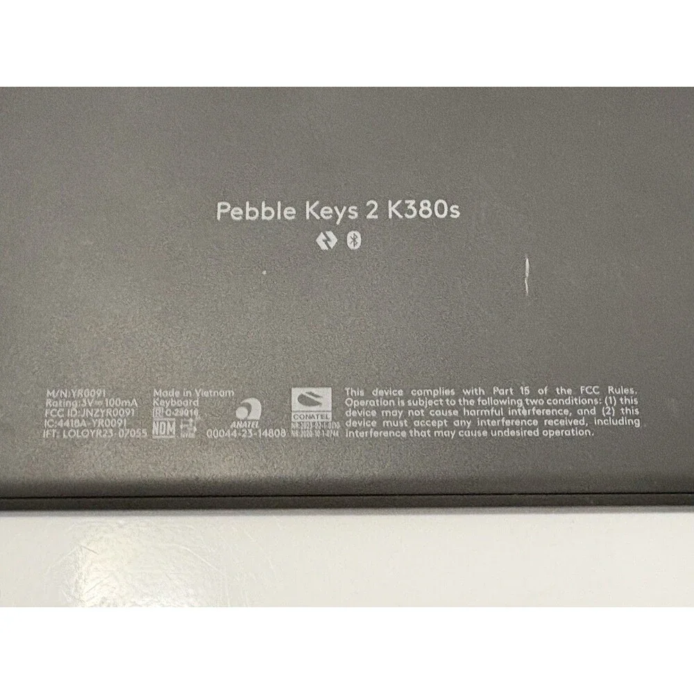 Logitech Pebble Keys 2 K380s Compact Bluetooth Wireless US Keyboard